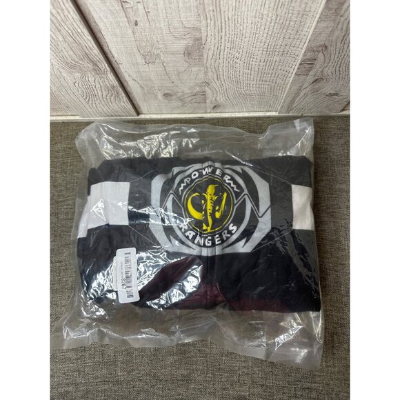 Mighty Morphin Power Rangers Small Black & White Hooded Jumpsuit Costume - Picture 10 of 10